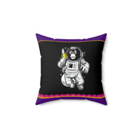 Space Monkey Mafia the Square Throw Pillow