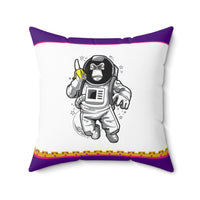 Space Monkey Mafia the Square Throw Pillow