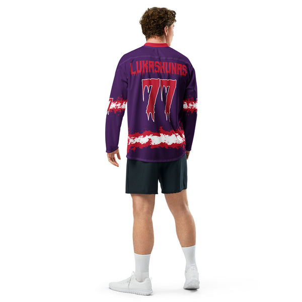 Psycho Ducks Home Hockey Jersey - Lukashunas 77