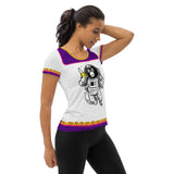 Space Monkey Mafia Away Women's Athletic T-shirt - Hirts A Little 8