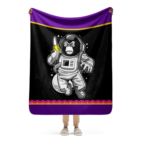 Space Monkey Mafia Sherpa Blanket