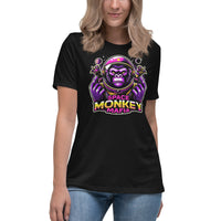 Space Monkey Mafia Graphic Women's Relaxed Tee - Monkey Colors