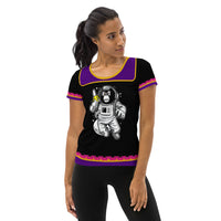Space Monkey Mafia Home Women's Athletic T-shirt - Woodling 39